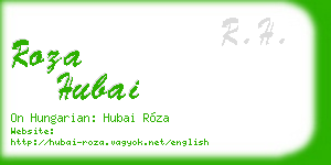 roza hubai business card