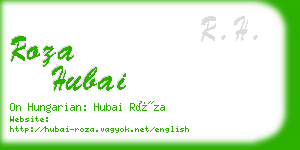 roza hubai business card